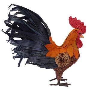 🆕AUCTION PRICE Rooster Decor: Orange, 12.2” x 10.63”